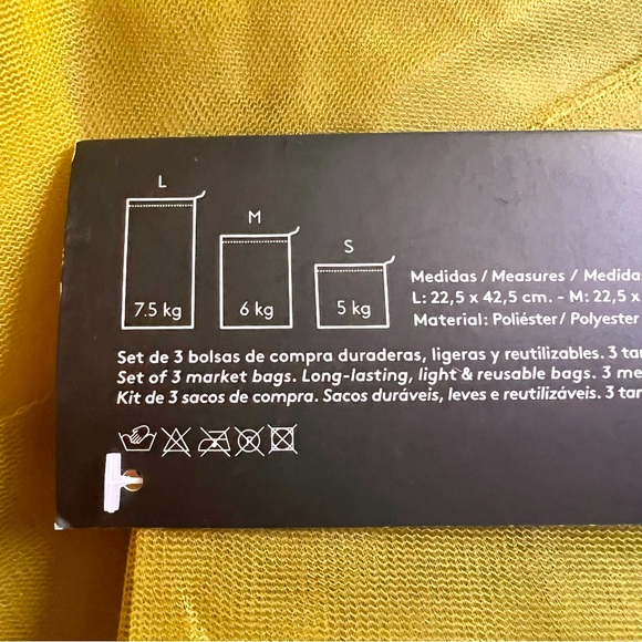 Produce Shopping Storage bag set 3 Sizes Natura Reusable Drawstring Happy Market - Picture 2 of 5